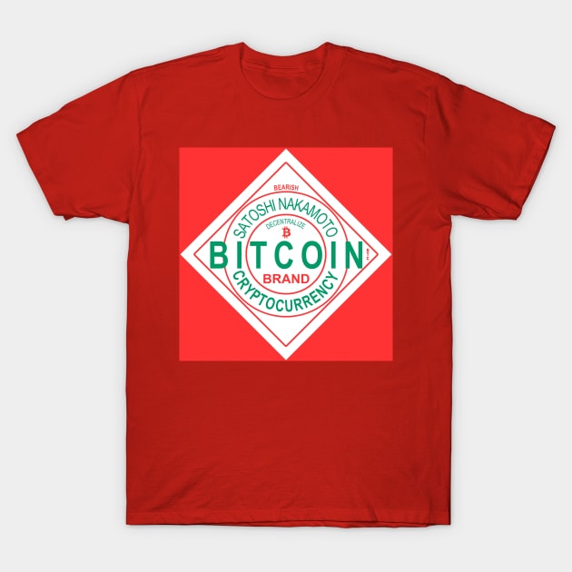 Bitcoin Bearish Label T-Shirt by saintchristopher